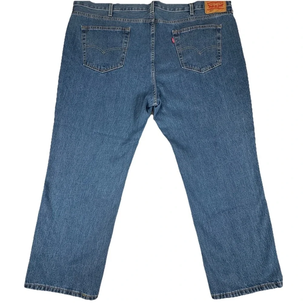 Levi Strauss 541 Athletic Fit Medium Wash Denim Jeans Men Size 54x30 EUC